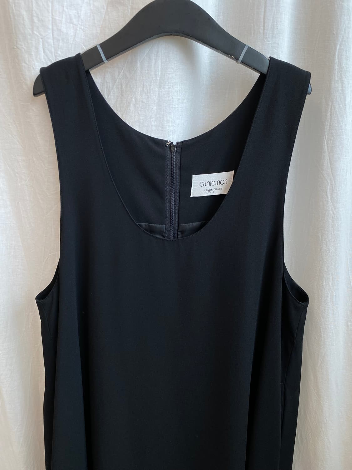 블랙 라운드 롱원피스(L) 상품이미지3