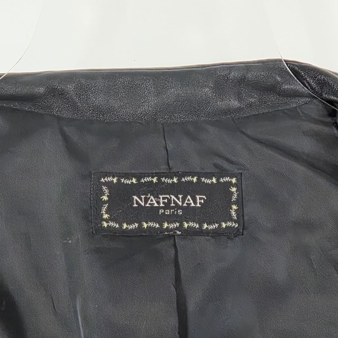 NAFNAF Paris 리얼 양가죽 셔링 슬림 레더 자켓 85 상품이미지6