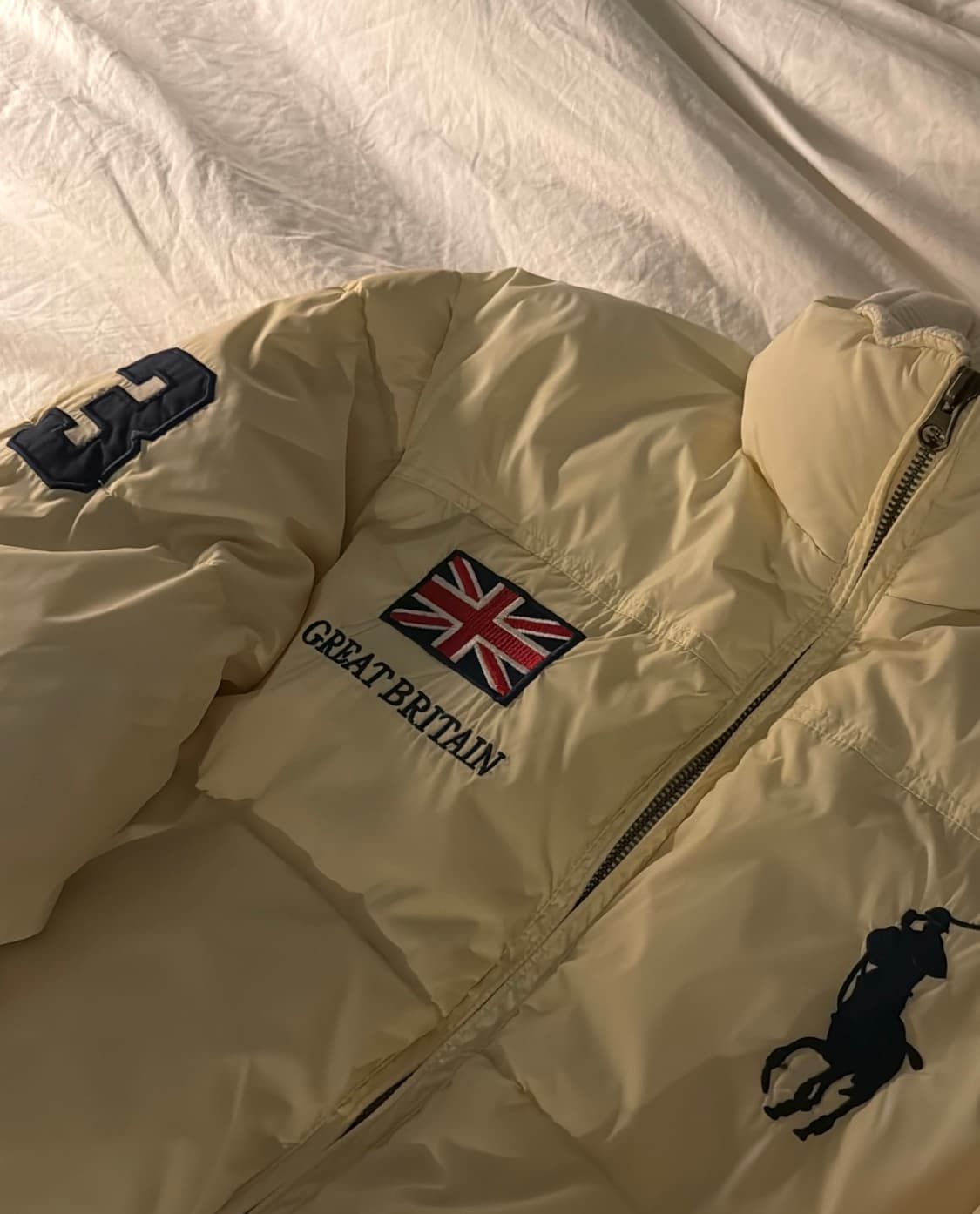 폴로 빅포니 브리튼 패딩 크림 상품이미지3