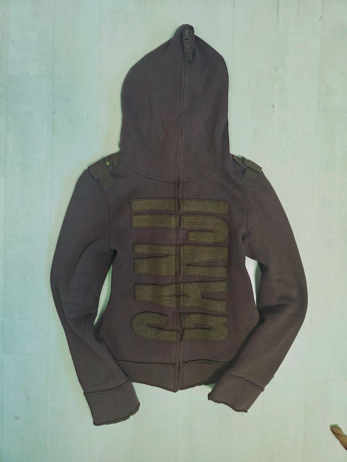 Archive 그런지 브라운 후드집업 상품이미지1