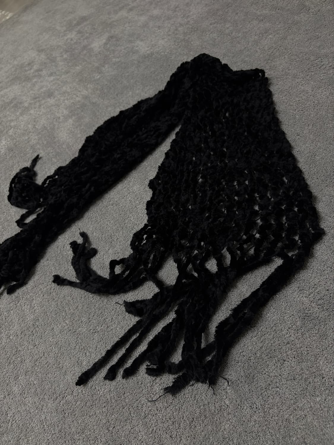 Vintage v-kei punk mood fishnet scarf 상품이미지2