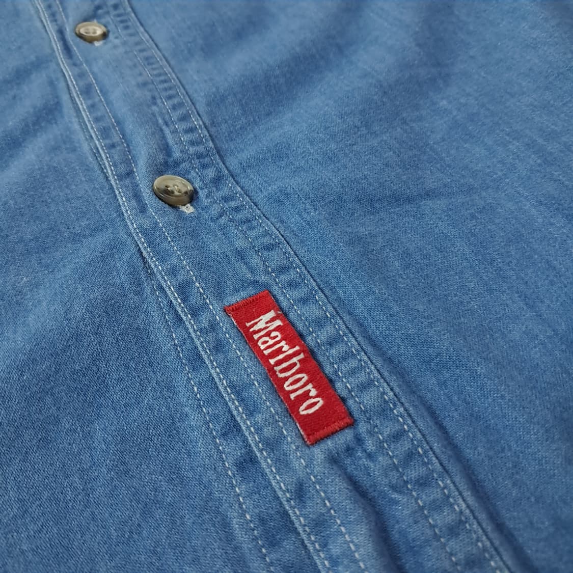 CK931 XL 말보로 90s 캐나다판 중청 워싱 데님 셔츠 남방 상품이미지5