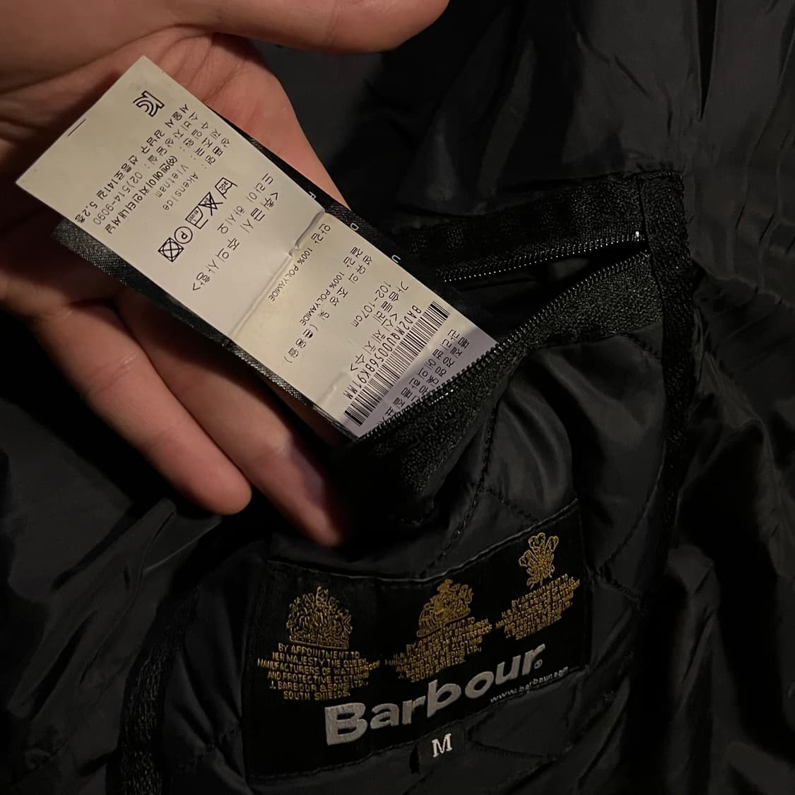 바버 Barbour 더블 포켓 퀼팅 집업 자켓 m 상품이미지7