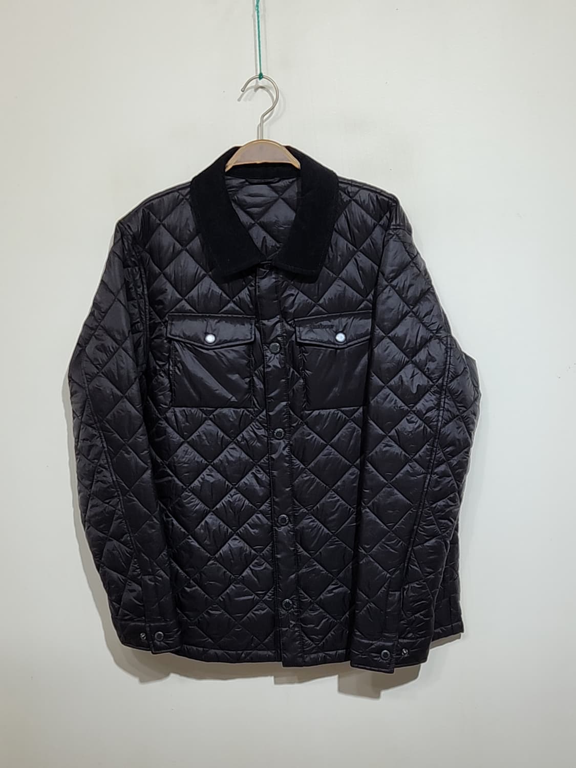 (L) 바버 경량패딩 점퍼 블랙 퀼팅자켓 매장판  상품이미지1