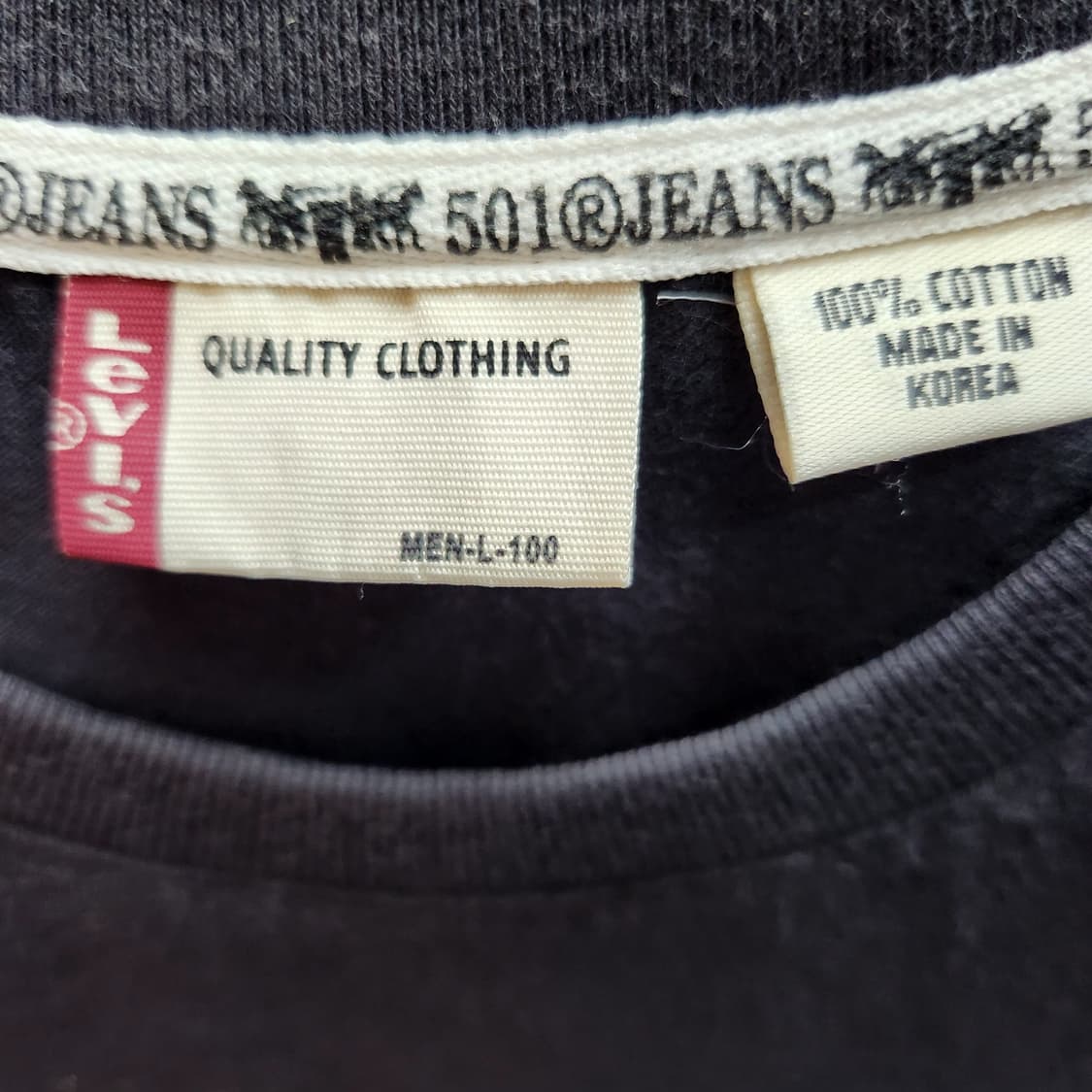 리바이스 빈티지 골드 빅로고 프린팅 반팔티 L(L) 상품이미지5