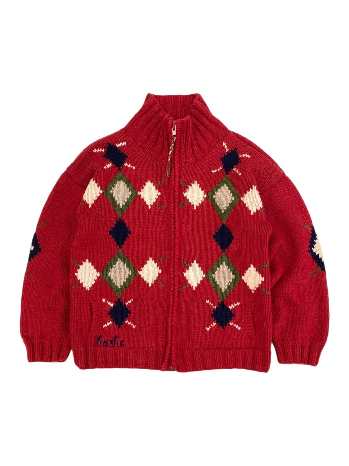 Frantic 핸드니트 울 지퍼 스웨터  상품이미지1