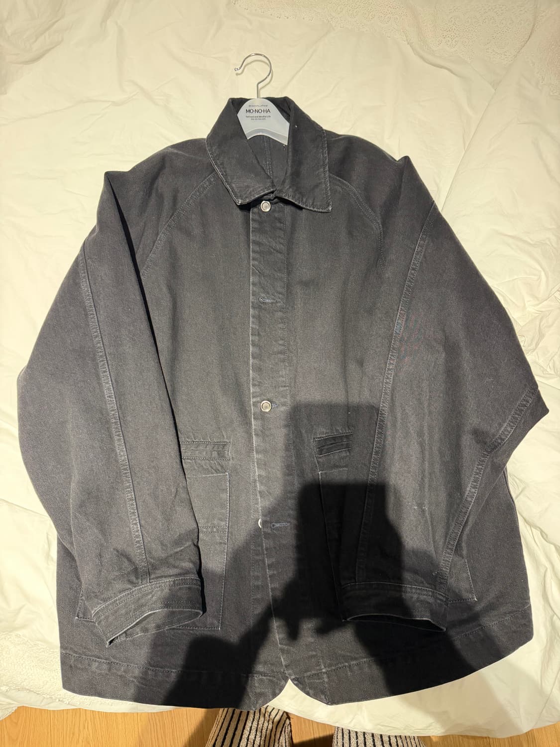 에토스 오버핏 흑청 데님 자켓 상품이미지2