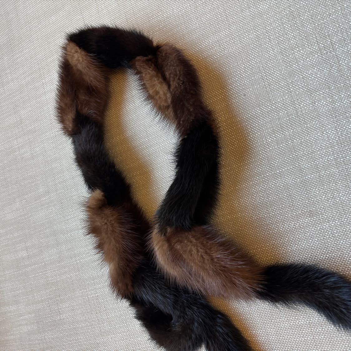 쁘띠밍크 100 배색 천연 머플러  상품이미지7