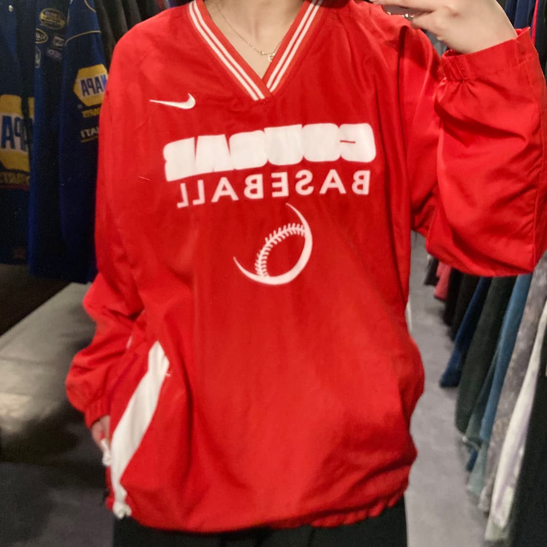 [IM] 나이키 베이스볼 레드 풀오버 웜업 상품이미지6