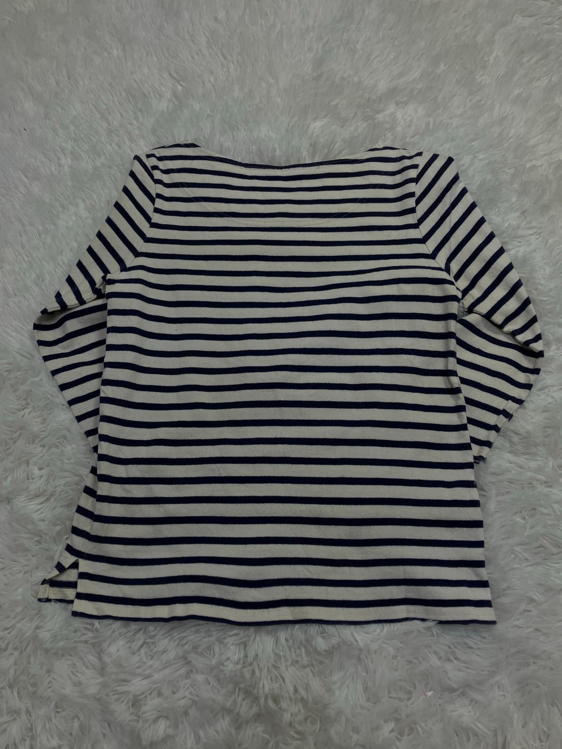 빈티지 빔즈 블루 스트라이프 티셔츠 y2k 스트릿 갸루 펑키 일본빈티지 상품이미지2