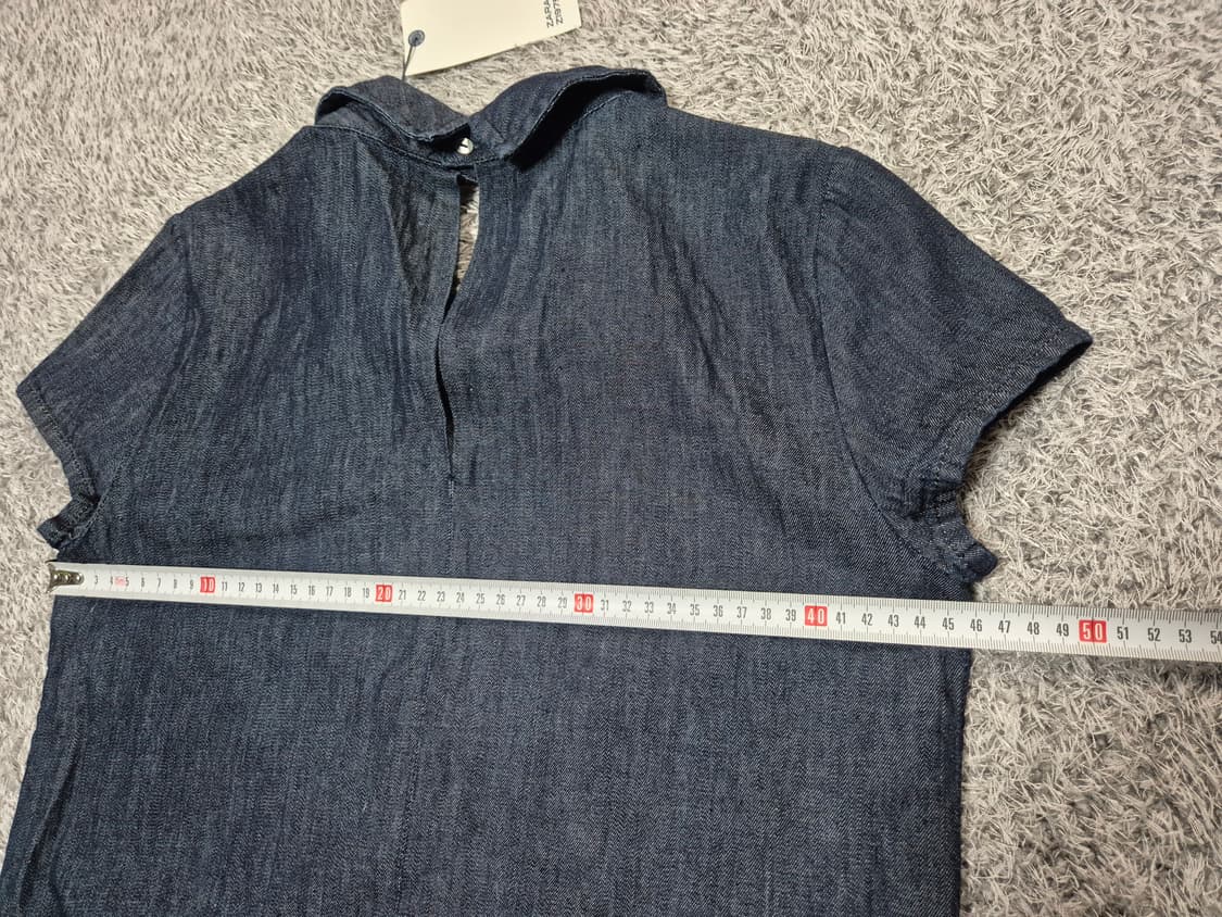 [새상품]자라 ZARA 데님 반팔 미니 원피스 S 상품이미지10