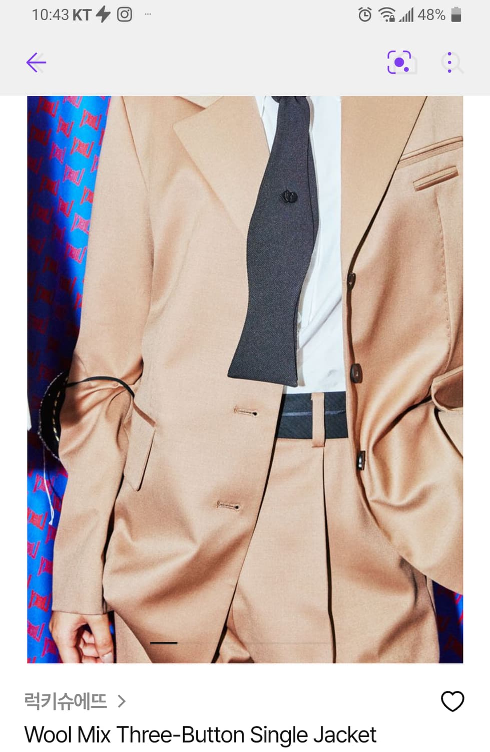 럭키슈에뜨 498000 싱글자켓 상품이미지2