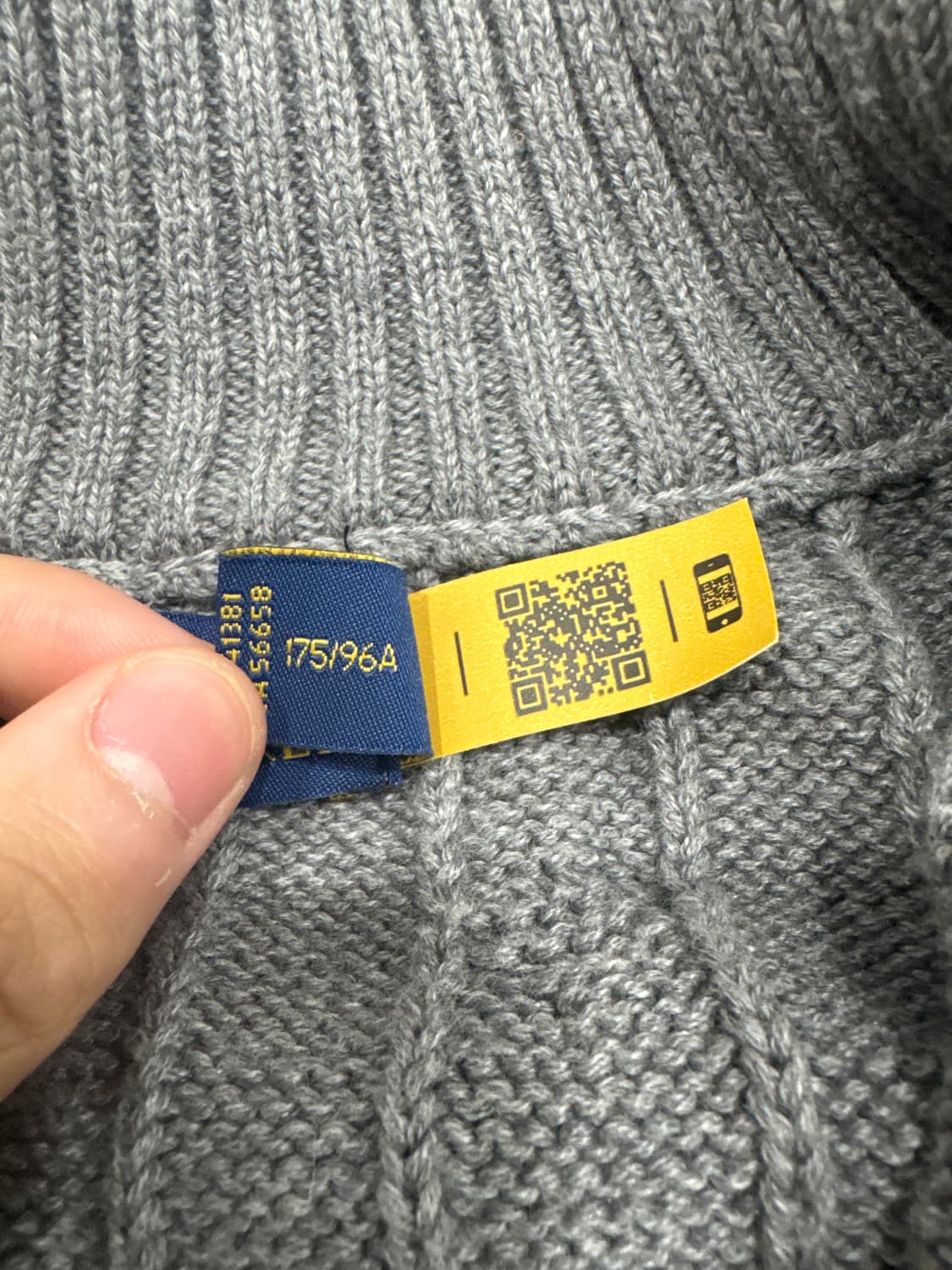 폴로 꽈배기 니트 풀집업(M) 상품이미지1