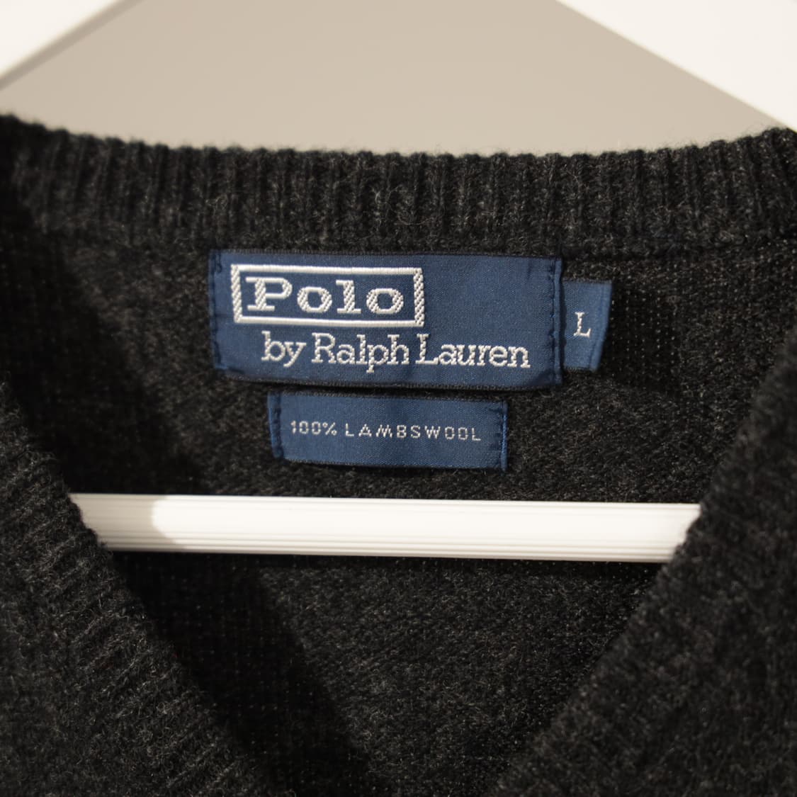 폴로 램스울 브이넥 니트 베스트 상품이미지4