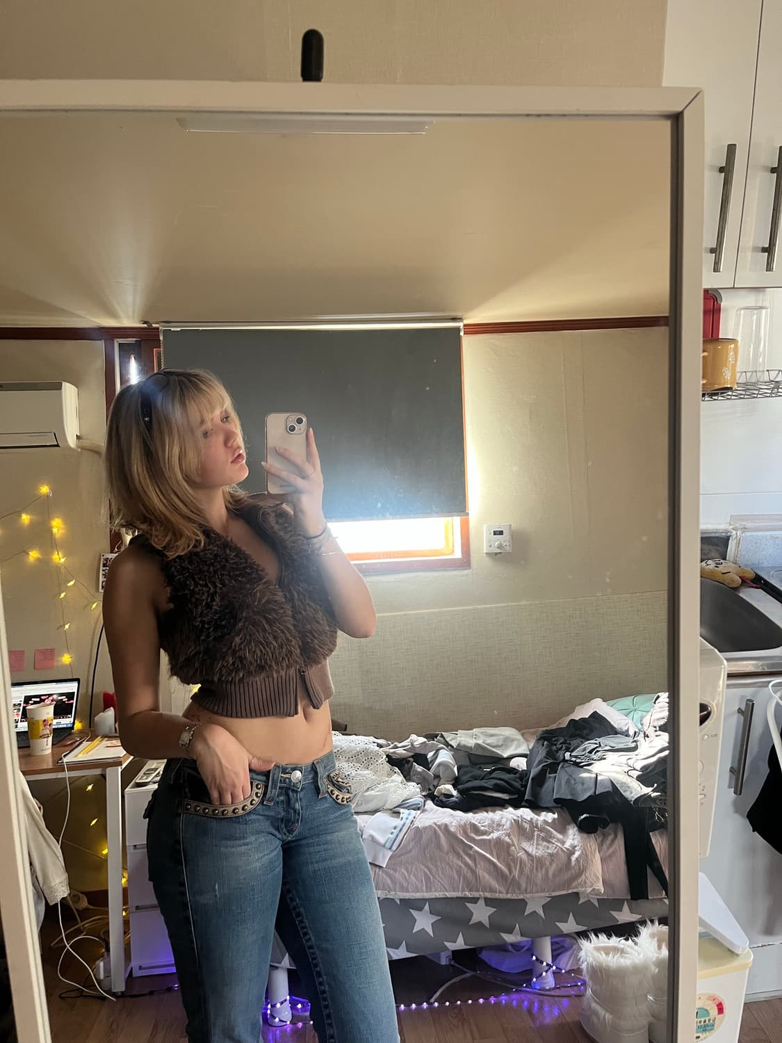 스컬프터 퍼 민소매 자켓 S (20일까지 구매가능함)  상품이미지2