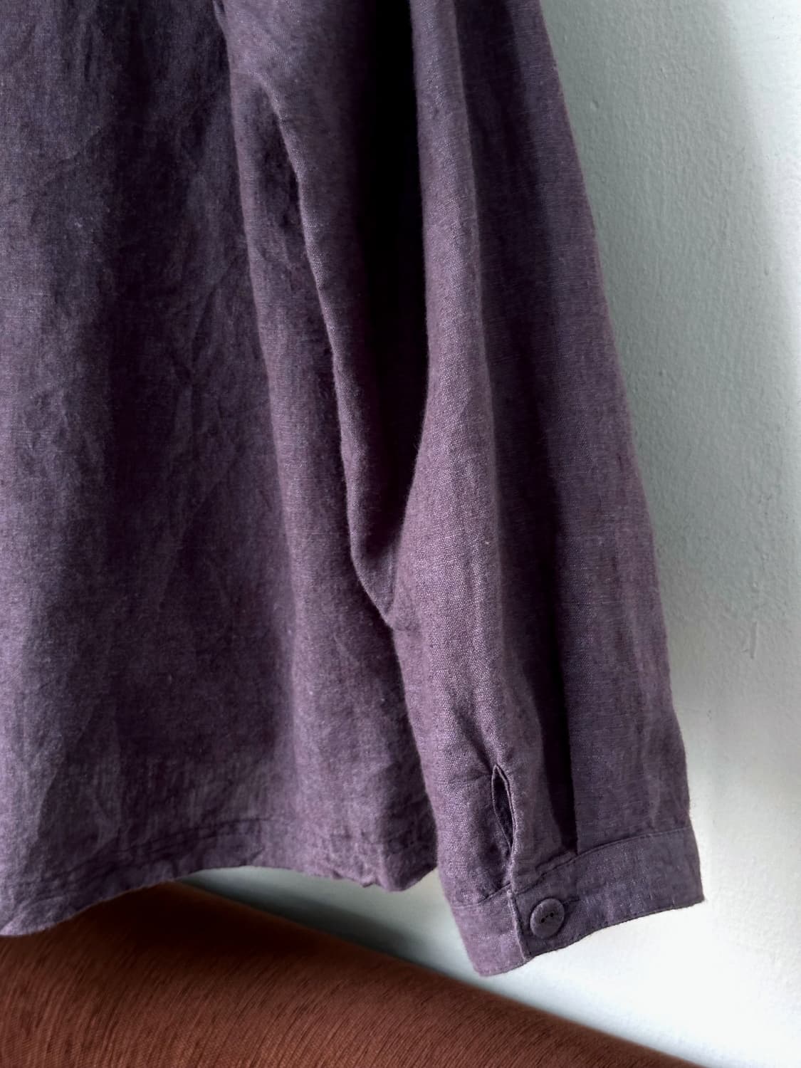 Wide silhouette rough cotton linen hood  상품이미지5