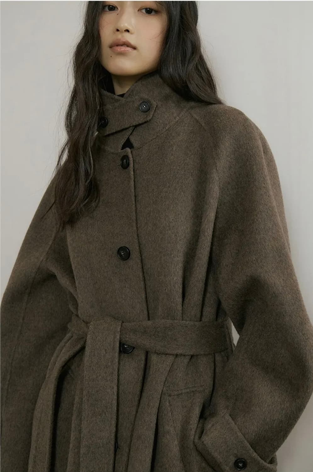 링서울 핸드메이드 울 트렌치 코트 브라운 M사이즈 상품이미지3