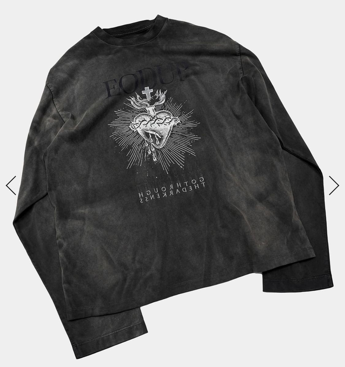 Sacred Heart Print Washed Long Sleeve Sh 상품이미지1