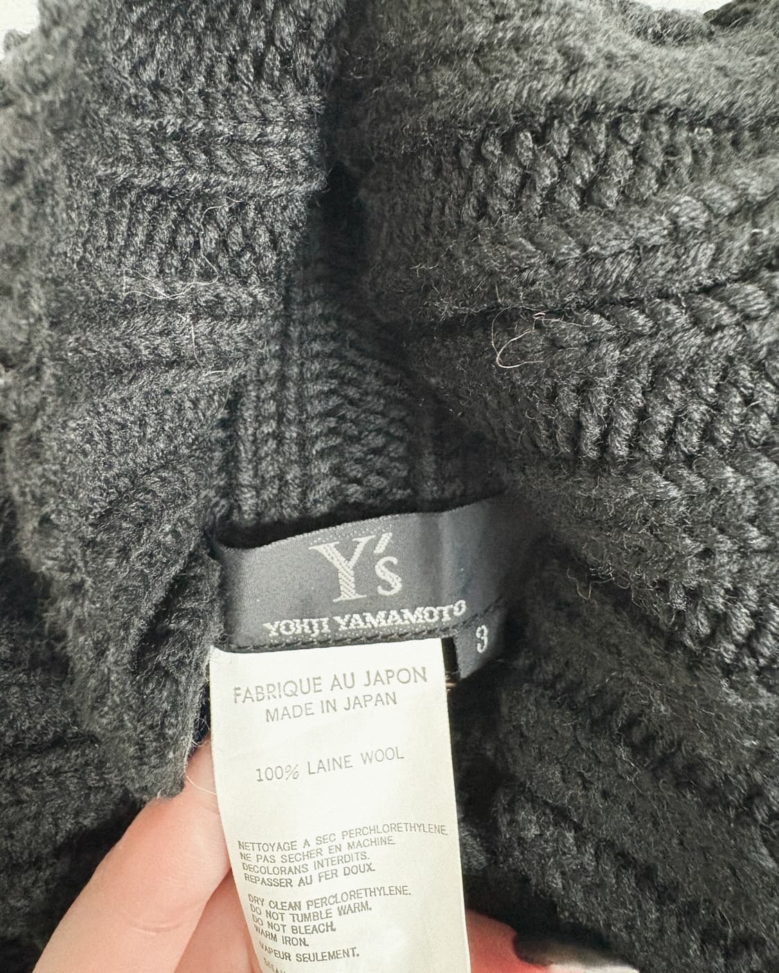 요지야마모토 라나 울 맥시슬리브 크롭 니트 상품이미지6