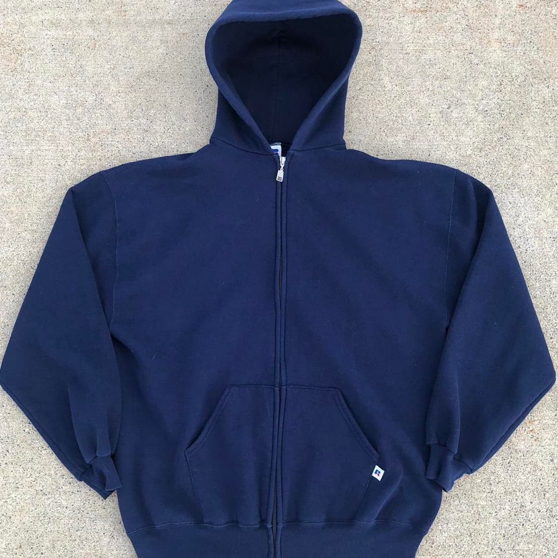 90s USA 러셀 애슬레틱 후드집업 네이비 상품이미지1