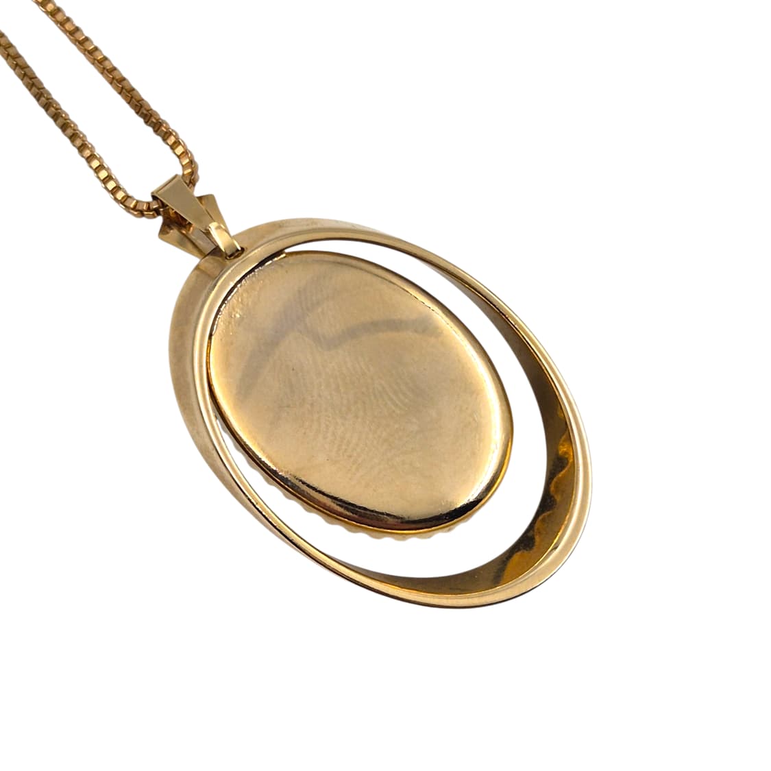 70s 일본 엔틱 여인 불투명 카메오 목걸이 상품이미지5