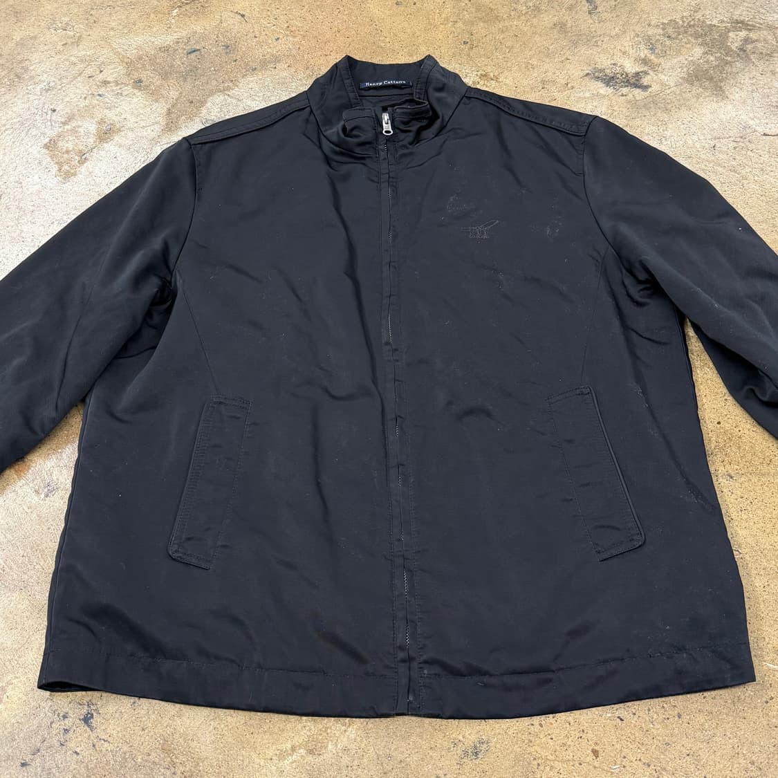 [정품/100] 헨리코튼 블랙 봄버 자켓 b16 상품이미지3