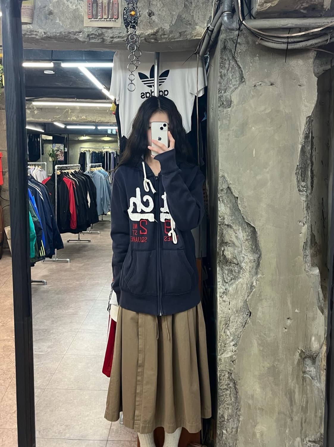 아베크롬비 기모 후드집업 네이비 S #csz2756 상품이미지2