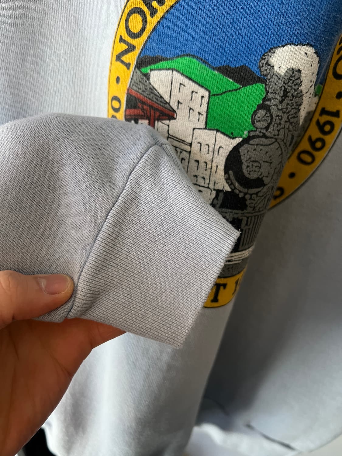 [L]90's Made in USA 증기기관차 스웻셔츠 상품이미지6