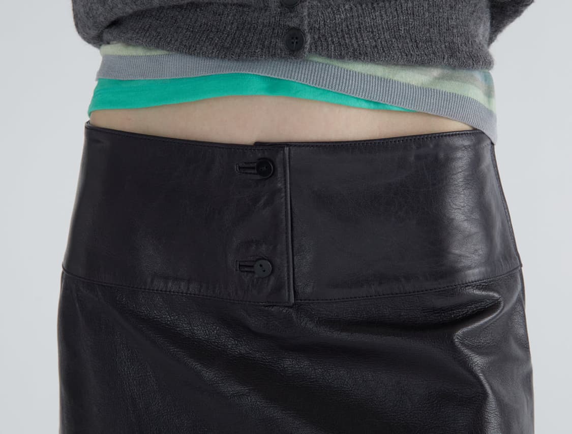 [38]팔로마울 Rietti 레더 스커트 상품이미지4