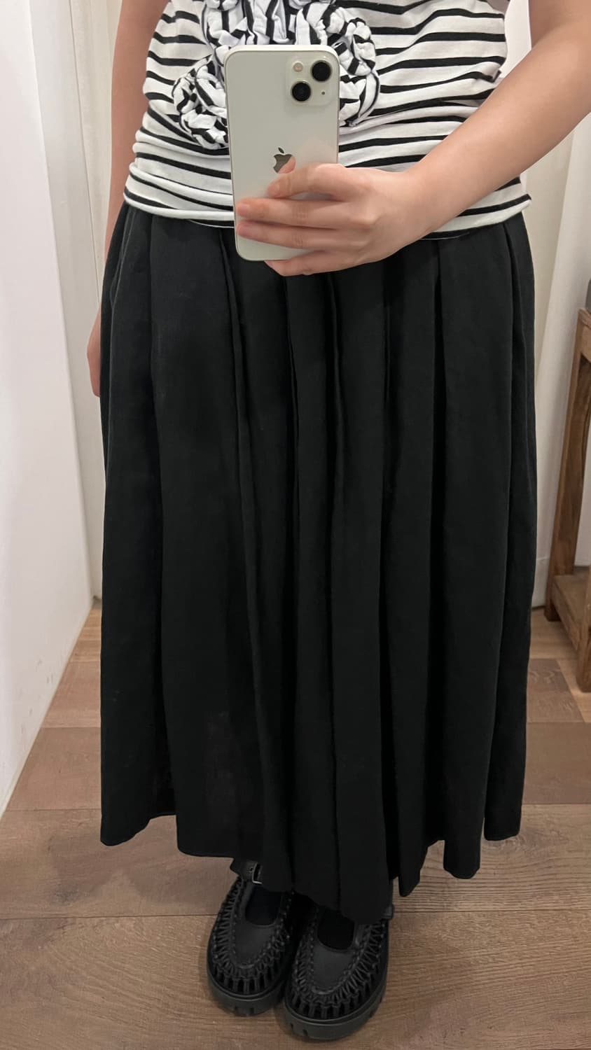 Linen Long Pleats Skirt 상품이미지3