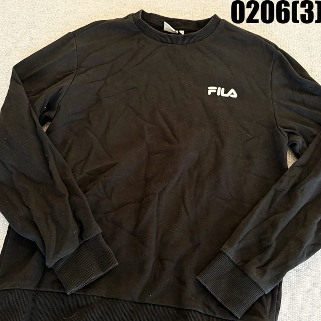 [L] 휠라 블랙 맨투맨 티셔츠 0206(3) 상품이미지2