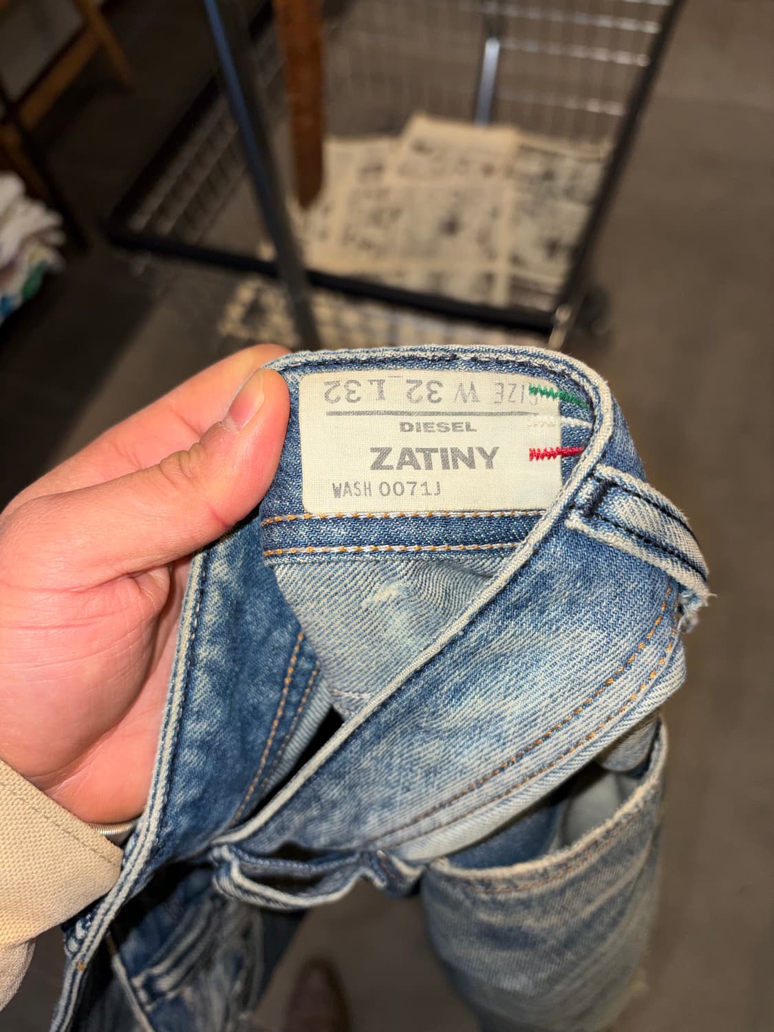 00’s Diesel zatiny denim boots cut 상품이미지9
