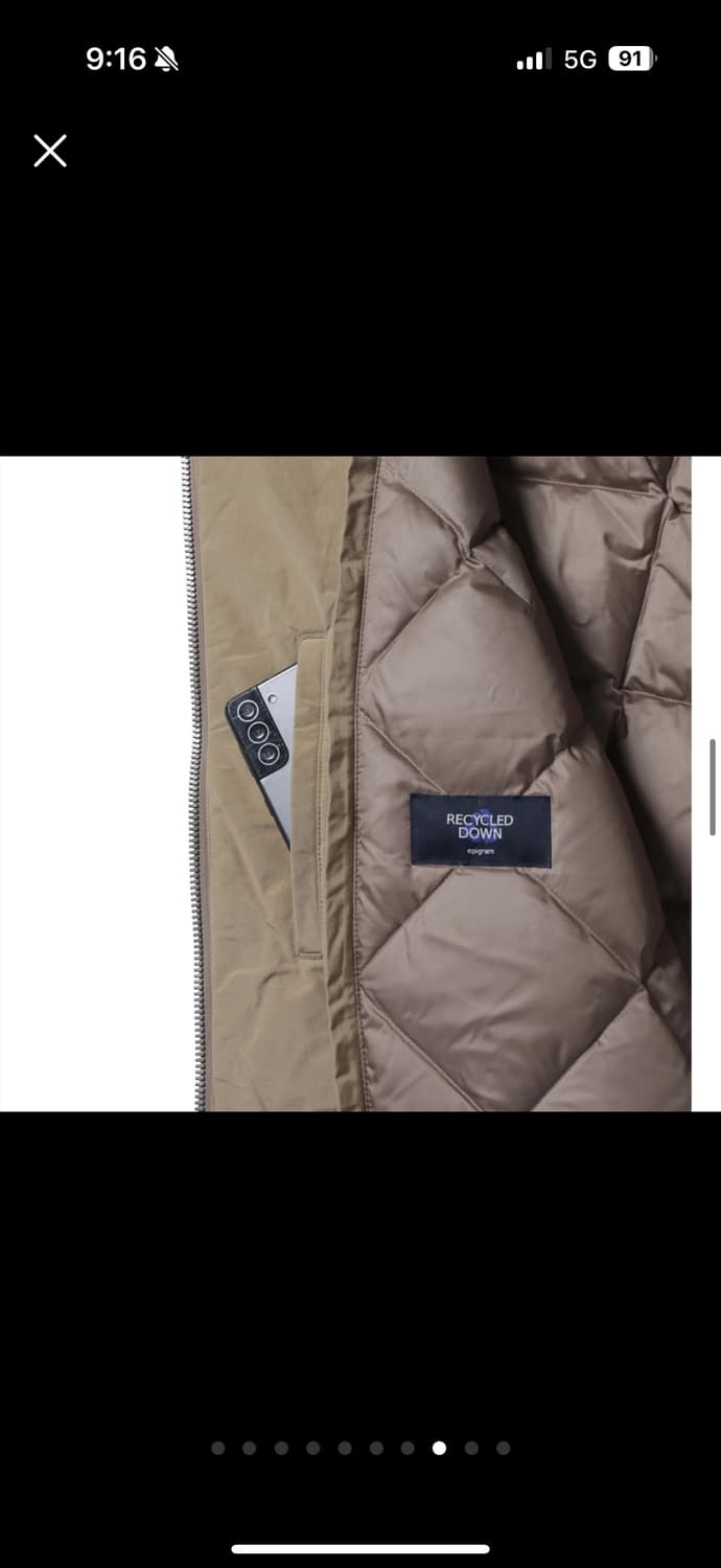 새상품 에피그램 숏다운 점퍼 L 남성패딩 상품이미지8