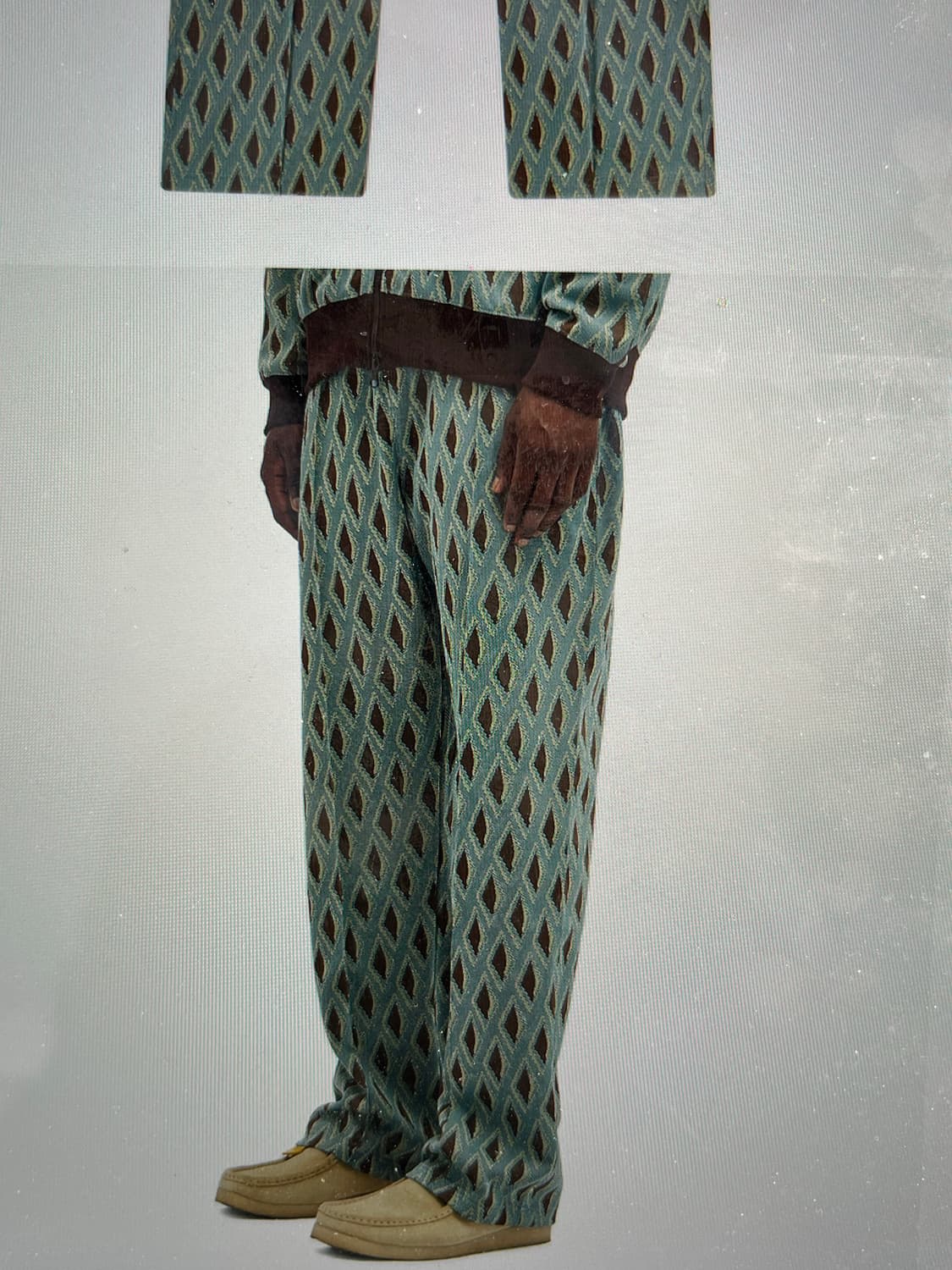 니들스 자카드 트랙팬츠 (터키석 컬러)  상품이미지1