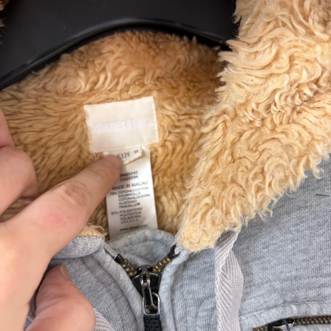 디젤 투웨이 쉐르파 후드 점퍼 자켓 상품이미지7