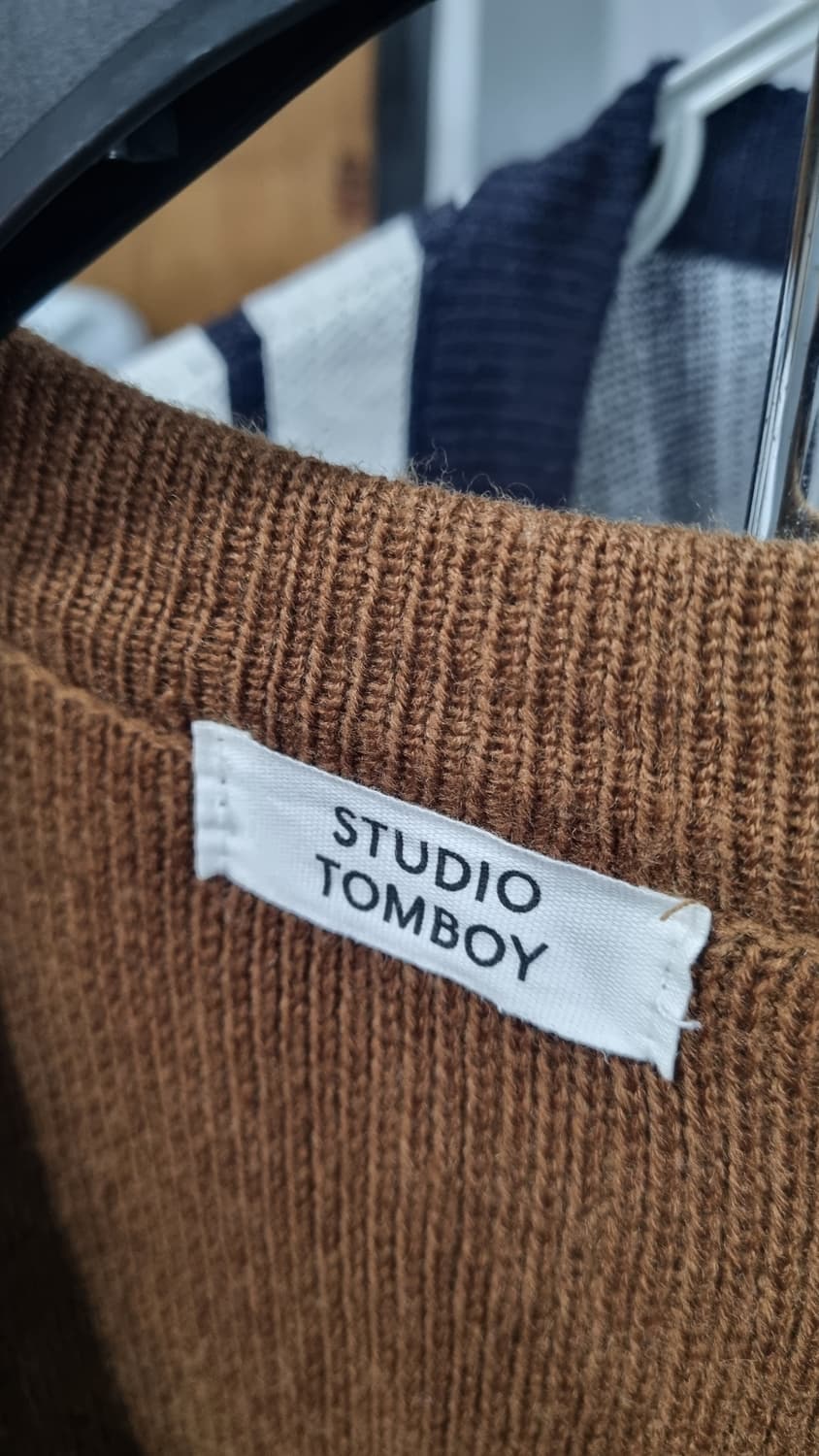 ((스튜디어 톰보이)) 남성105 (표기 프리) 가디건 브라운색 상품이미지2