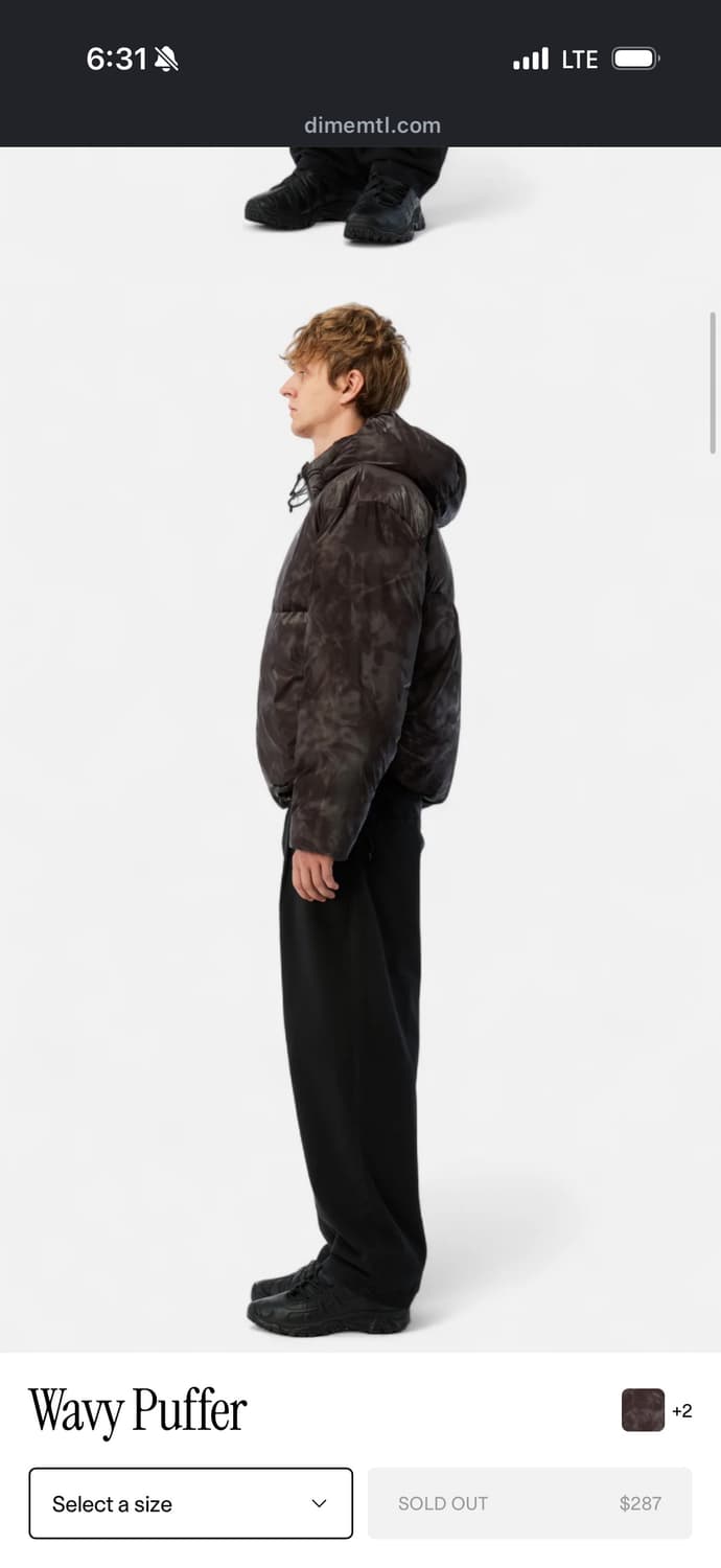 다임 Dime 패딩 푸퍼 xl 스모크브라운 새제품 상품이미지3