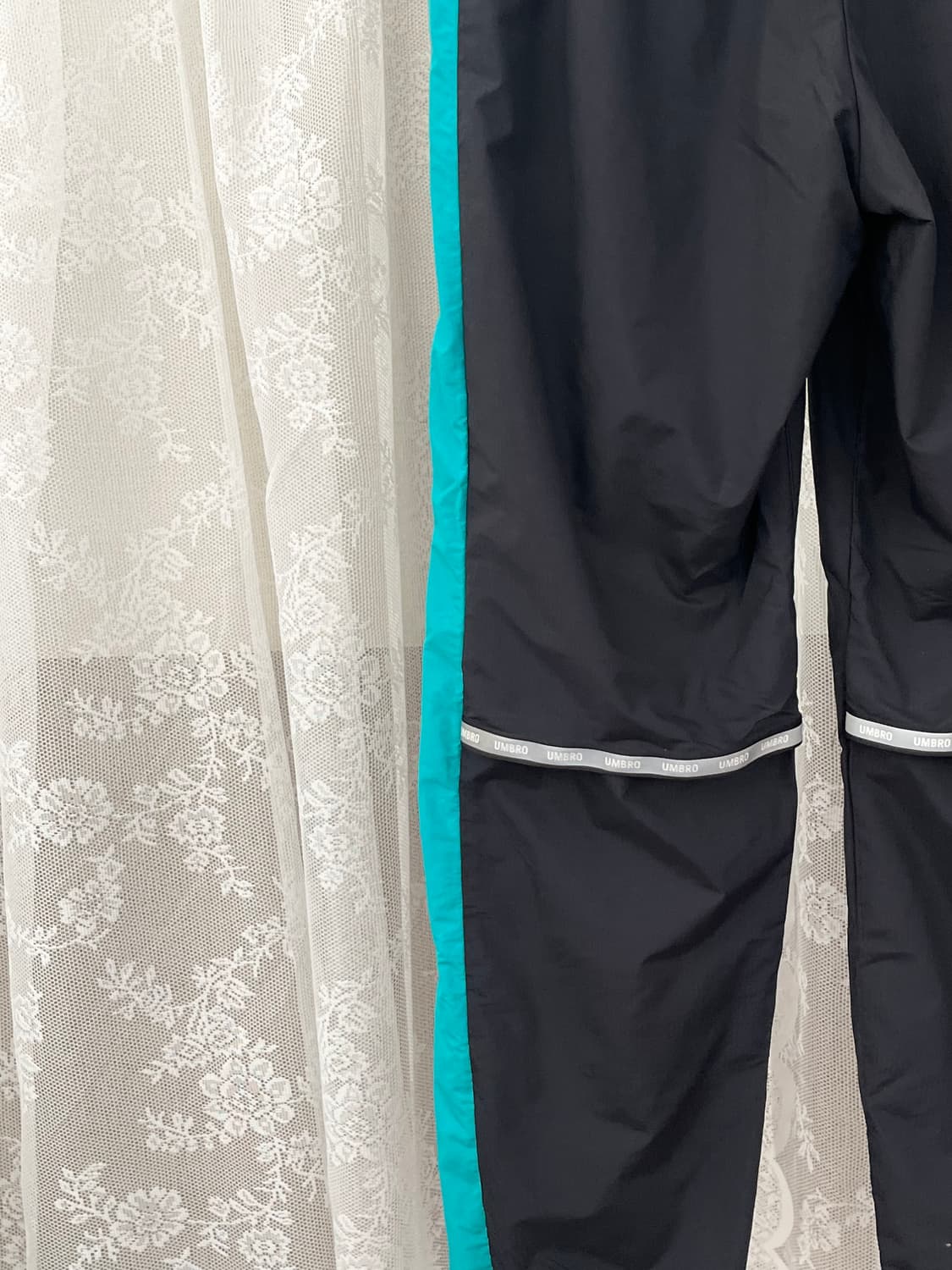 M)엄브로 나일론 민트블랙 조거바지 바스락팬츠 상품이미지4