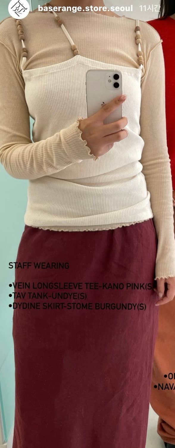베이스레인지 tab tank top 아이보리 S 상품이미지1