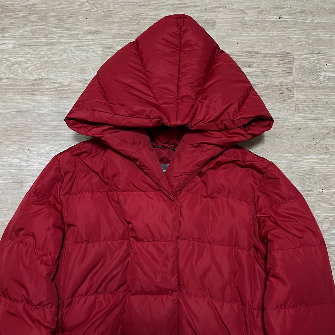막스마라 위켄드 여성 후드 롱 코트패딩 점퍼 [레드] 36(S/90) 상품이미지2