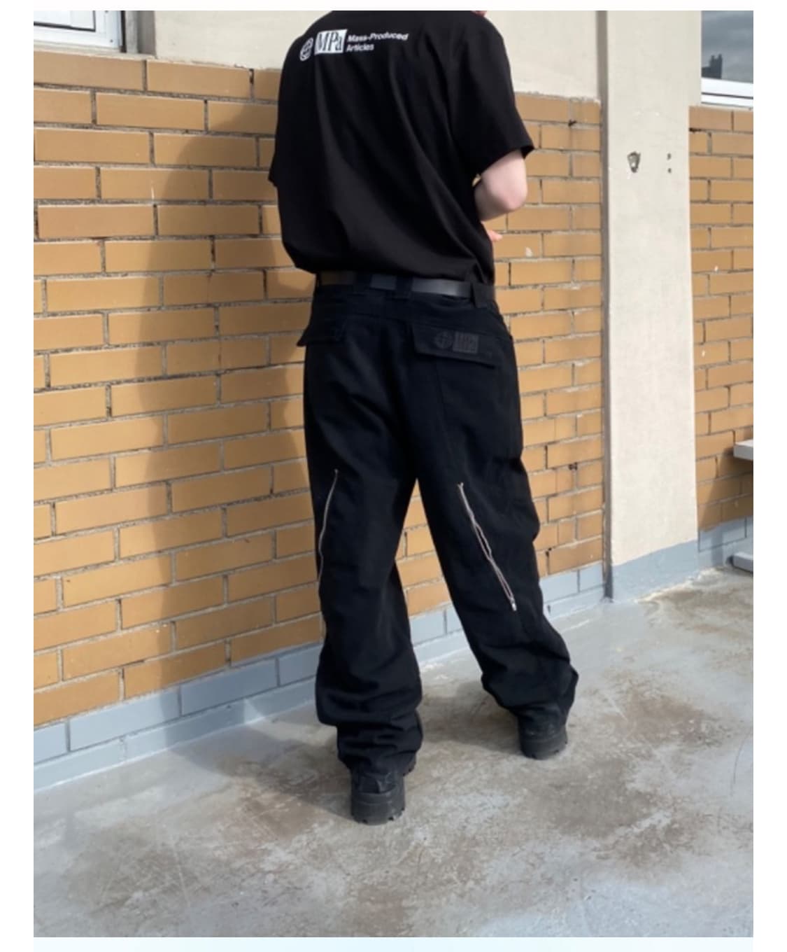 [L]플라스틱프로덕트 지퍼팬츠 상품이미지1