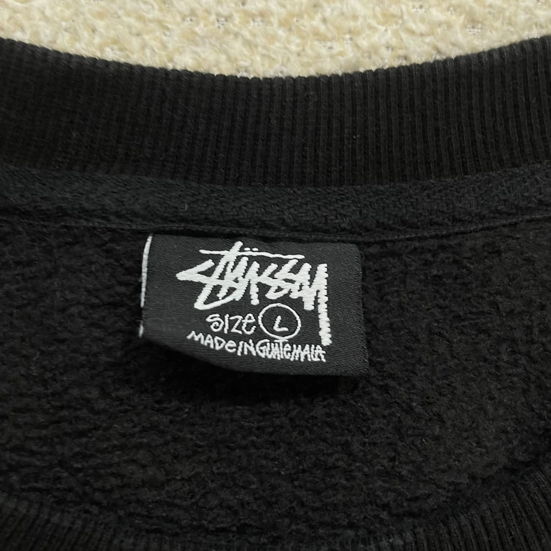 스투시 Stussy 베이직 로고 크루넥 맨투맨 블랙 상품이미지5