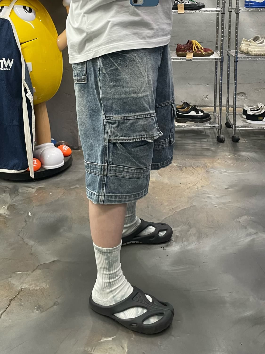 빈티지 멀티포켓 데님 버뮤다 팬츠 상품이미지8