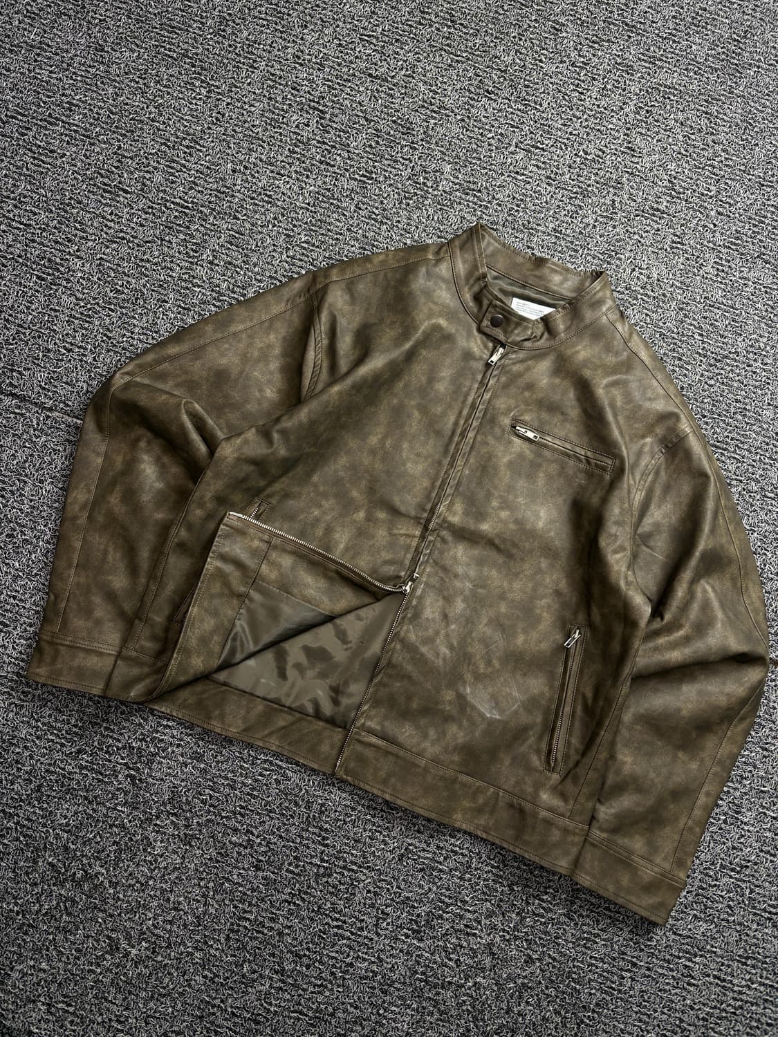 파르티멘토 비건레더 디스트레스 클래식 바이커 자켓 2011 상품이미지1