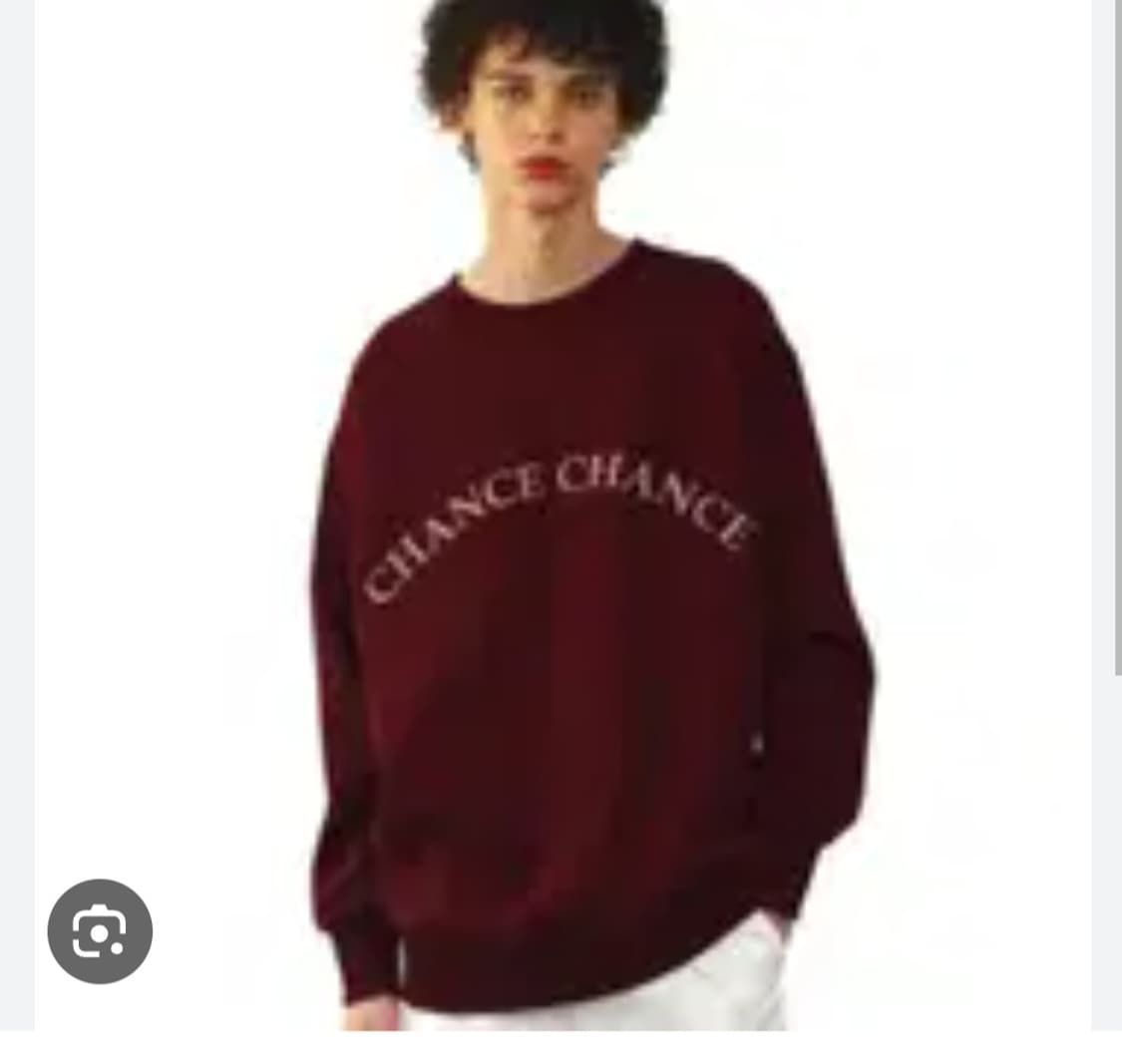 챈스챈스 맨투맨 버건디 상품이미지1