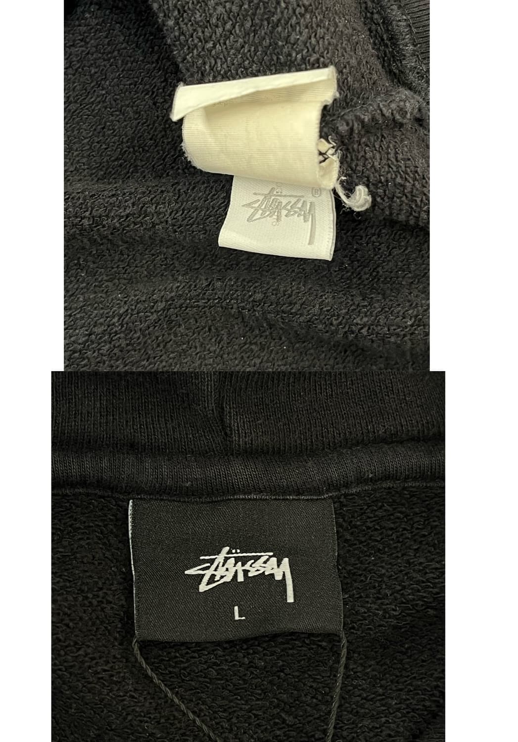 스투시 핑크 로고 후드티 블랙 L #csz1305 상품이미지5