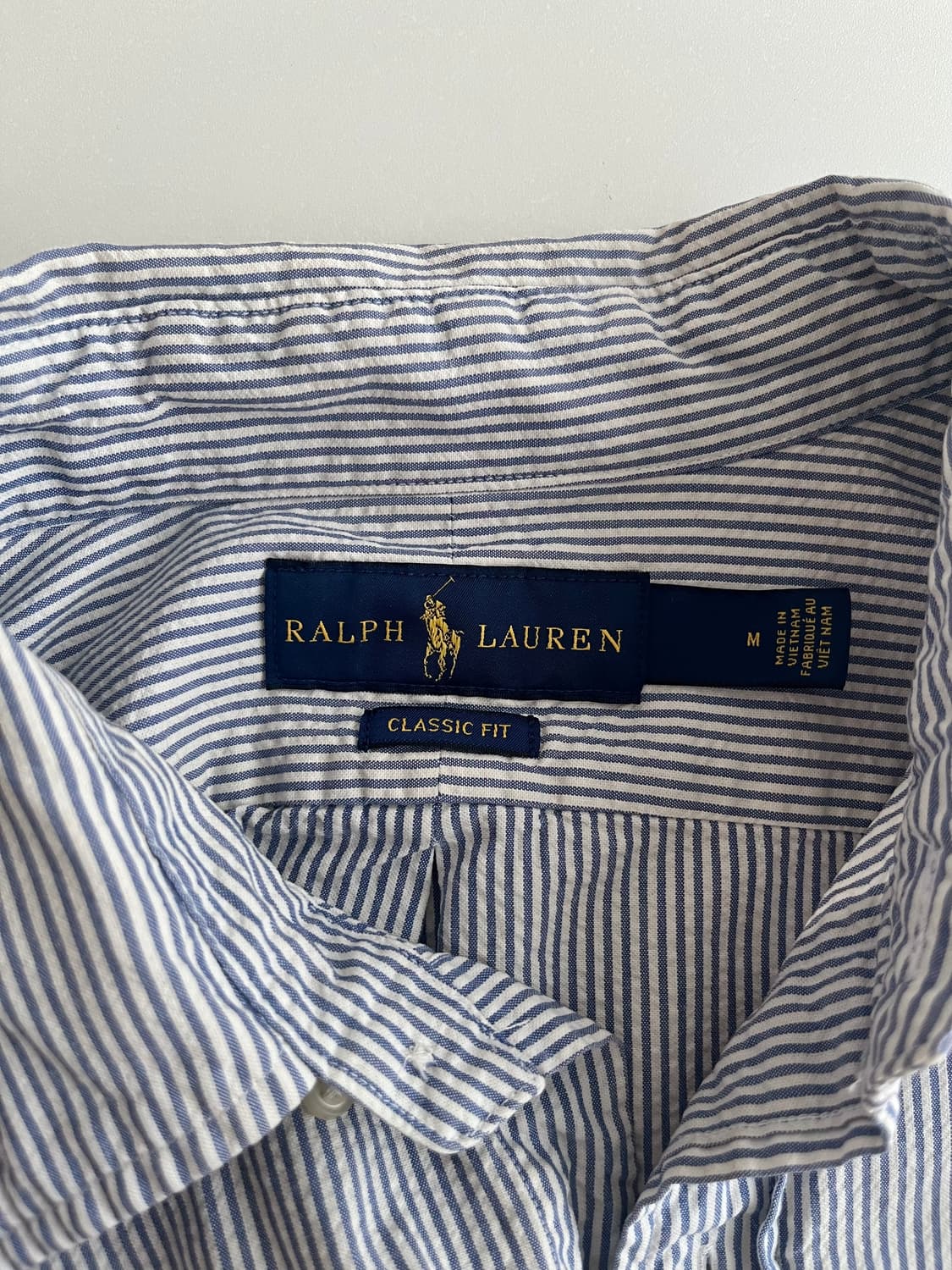 M) 폴로 랄프로렌 클래식핏 스트라이프 셔츠 블루 상품이미지4