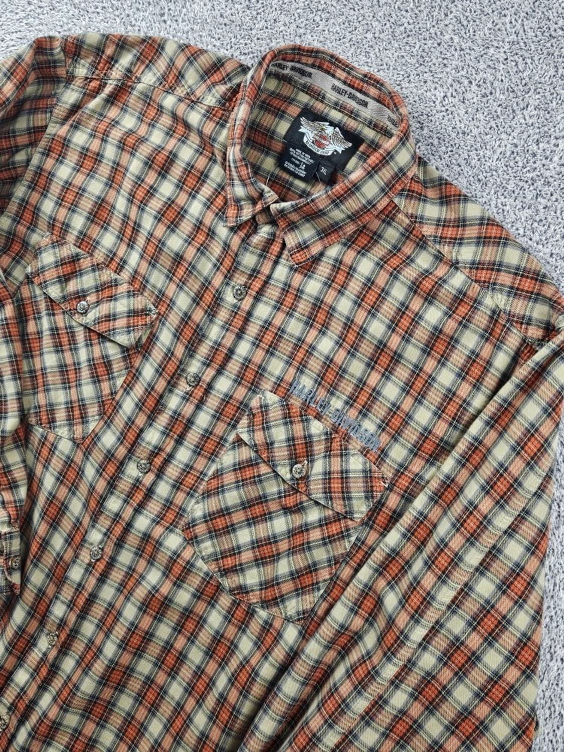 할리데이비슨 체크 패턴 포켓 바이커 셔츠 ( 3XL ) / 11111 상품이미지7