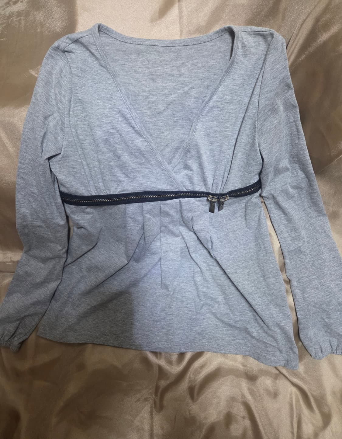 갸루st 여리여리딱붙 지퍼롱슬리브 상품이미지2