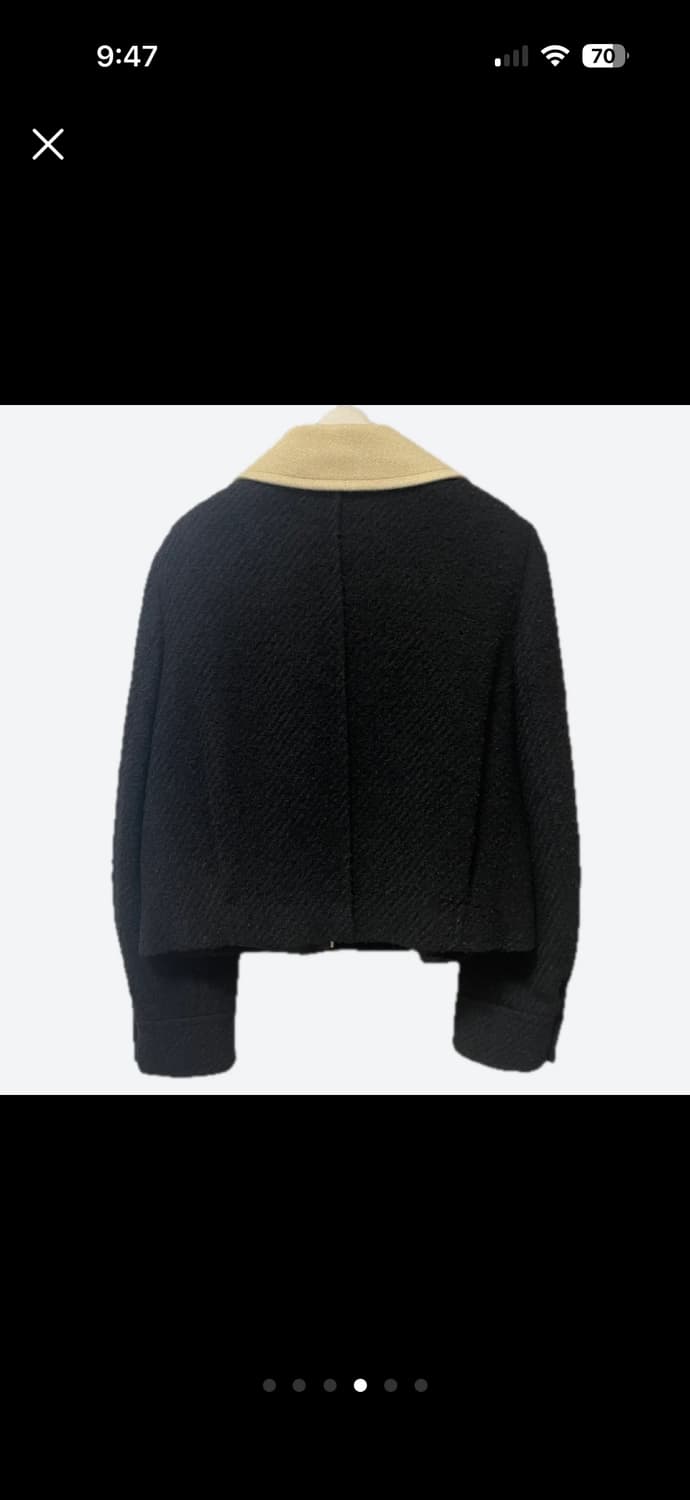 (미착용) 앳코너 카라 탈부착 트위드 자켓 상품이미지2